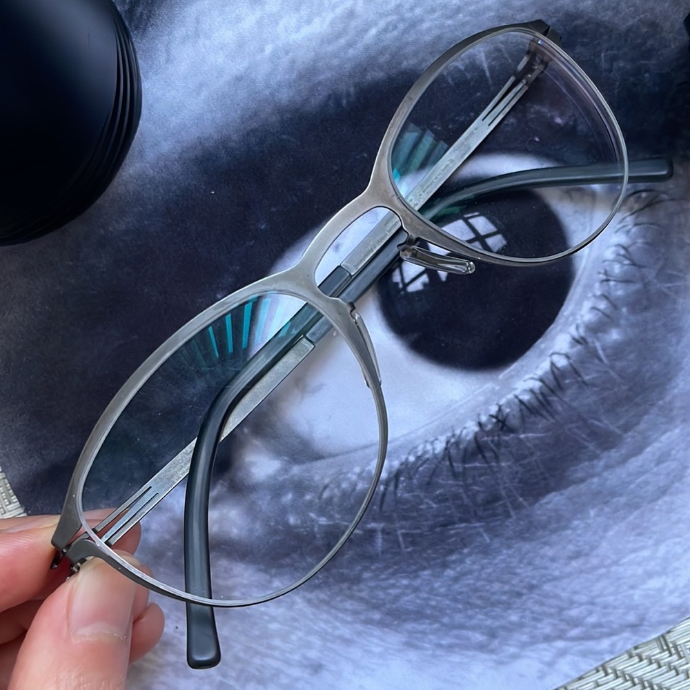 ic berlin Eyeglasses jenny w Graphite Frames ic berlin titanium glasses